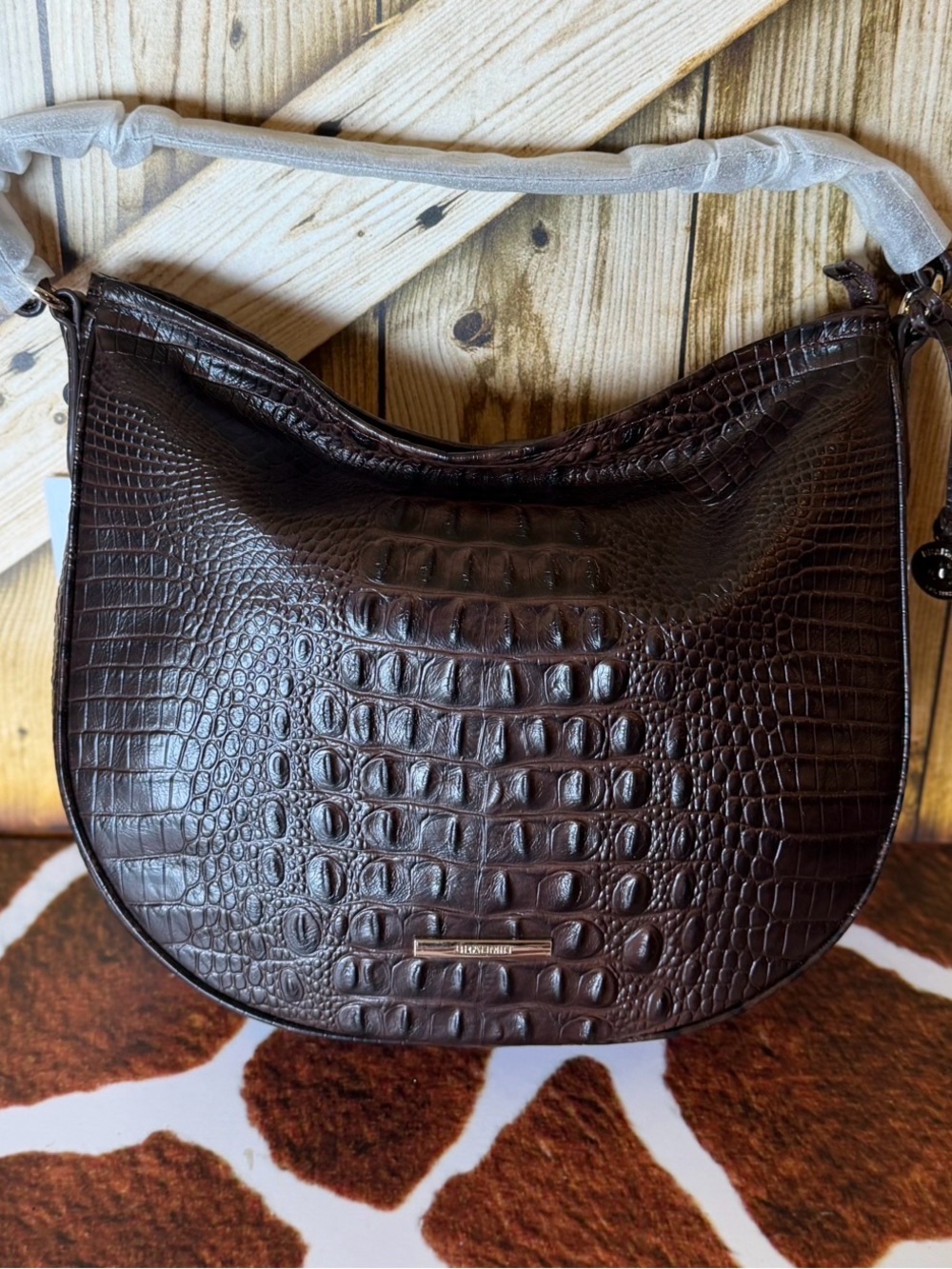 BRAHMIN KATHLEEN CHOCOLATE SHOULDER BAG SOFT LEATHER NWT